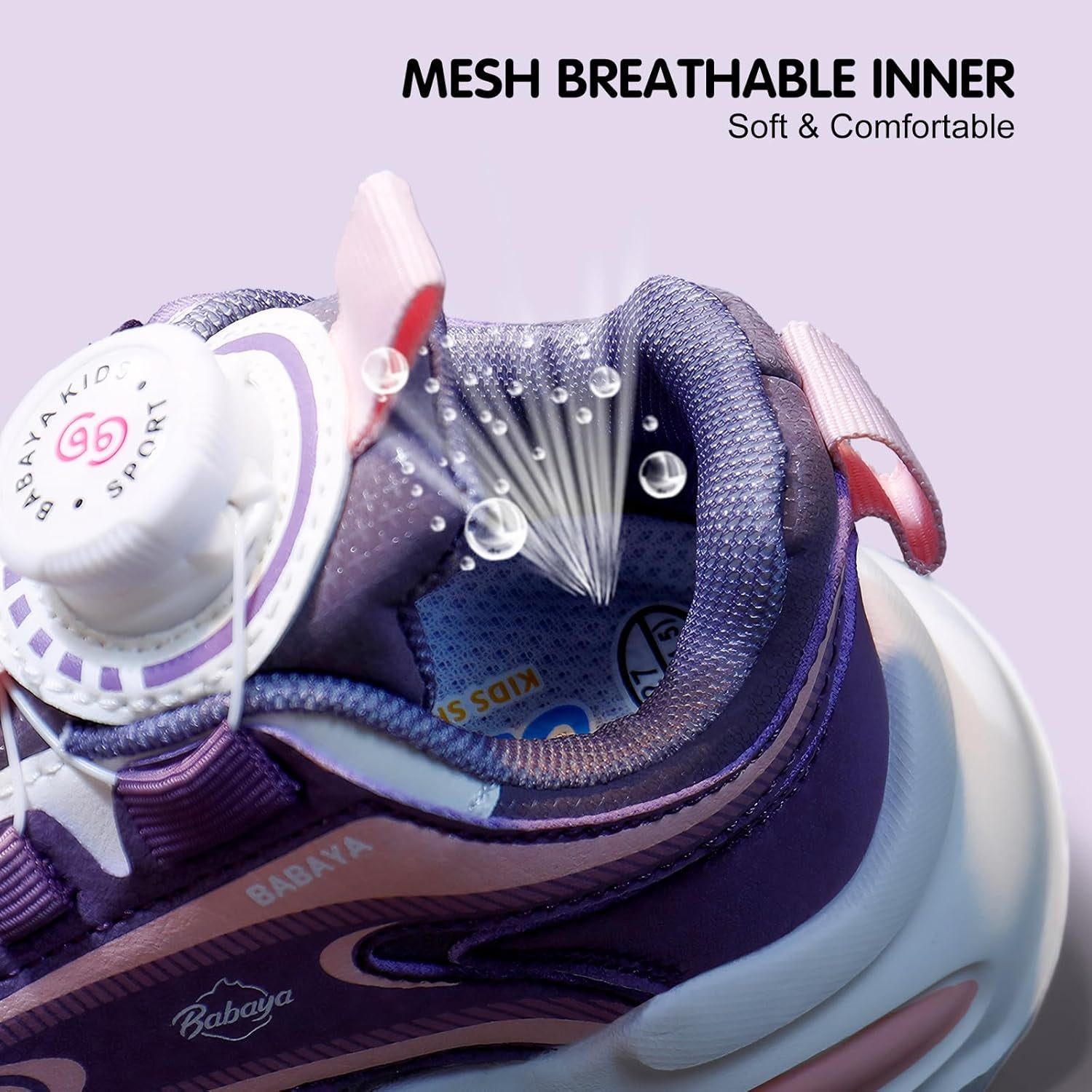 Girls Boys Shoes Kids Running Tennis Rotate Buckle Fashion Sneakers Lightweight Breathable Athletic Outdoor Shoes