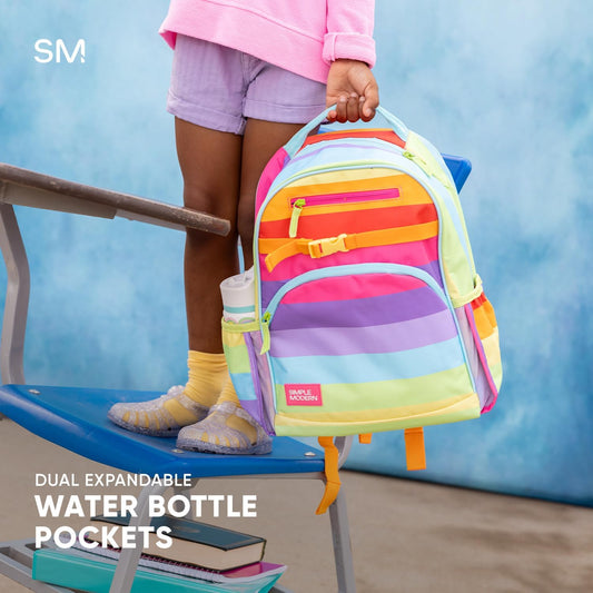 Medium Disney Toddler Backpack for School Girls and Boys | Kindergarten Elementary Kids Backpack | Fletcher Collection | Kids - 15" Tall | Princess Rainbows