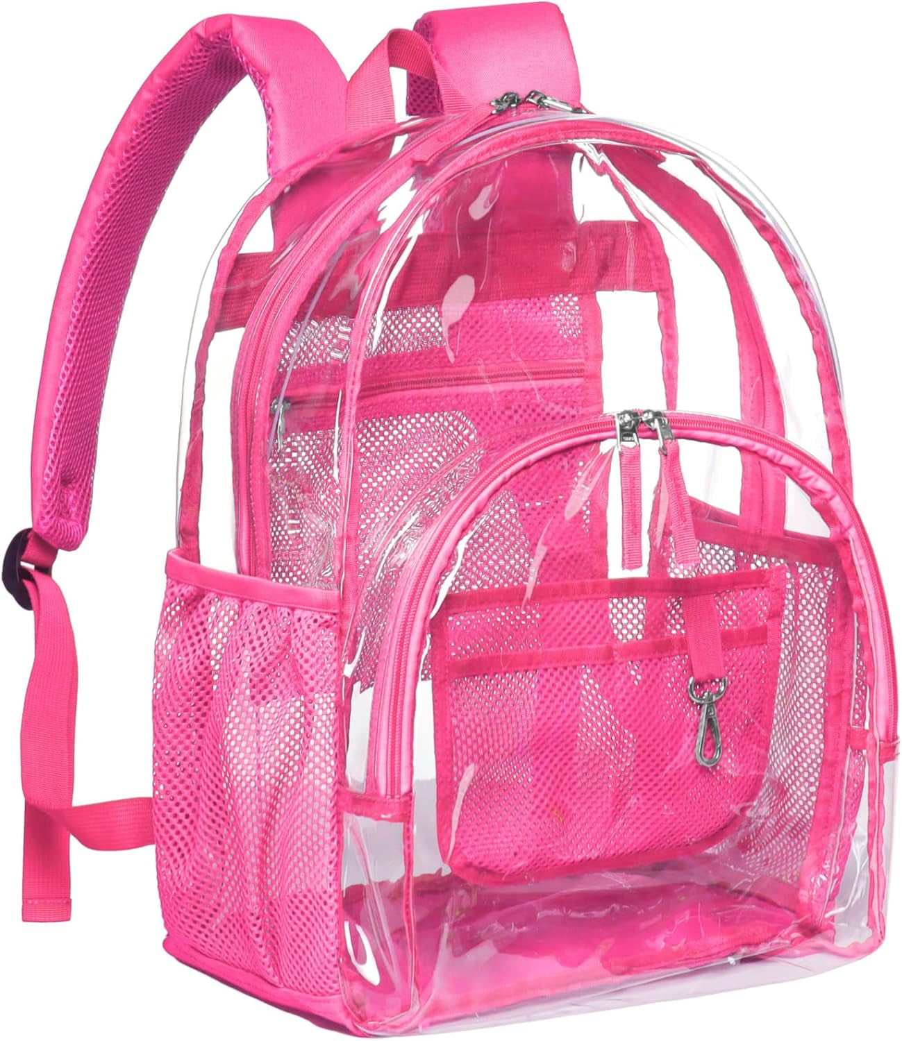 Clear Backpack - 17 Inch Heavy Duty Clear Backpacks for School, Large Transparent Bookbag for Students (Age 12+)