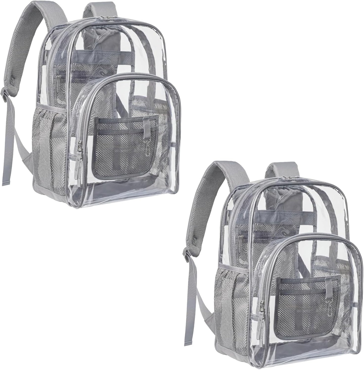 Clear Backpack - 17 Inch Heavy Duty Clear Backpacks for School, Large Transparent Bookbag for Students (Age 12+)