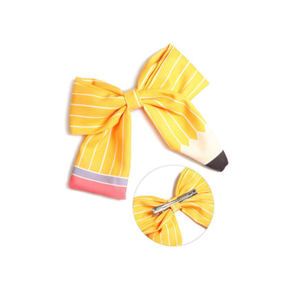 First Day of School Outfits Supplies Stuff for Girls,Pencil Hair Clips Hair Bow Hair Accessories for Teen,Back to School Hair Clips Bows Uniform for Student (2Pcs)
