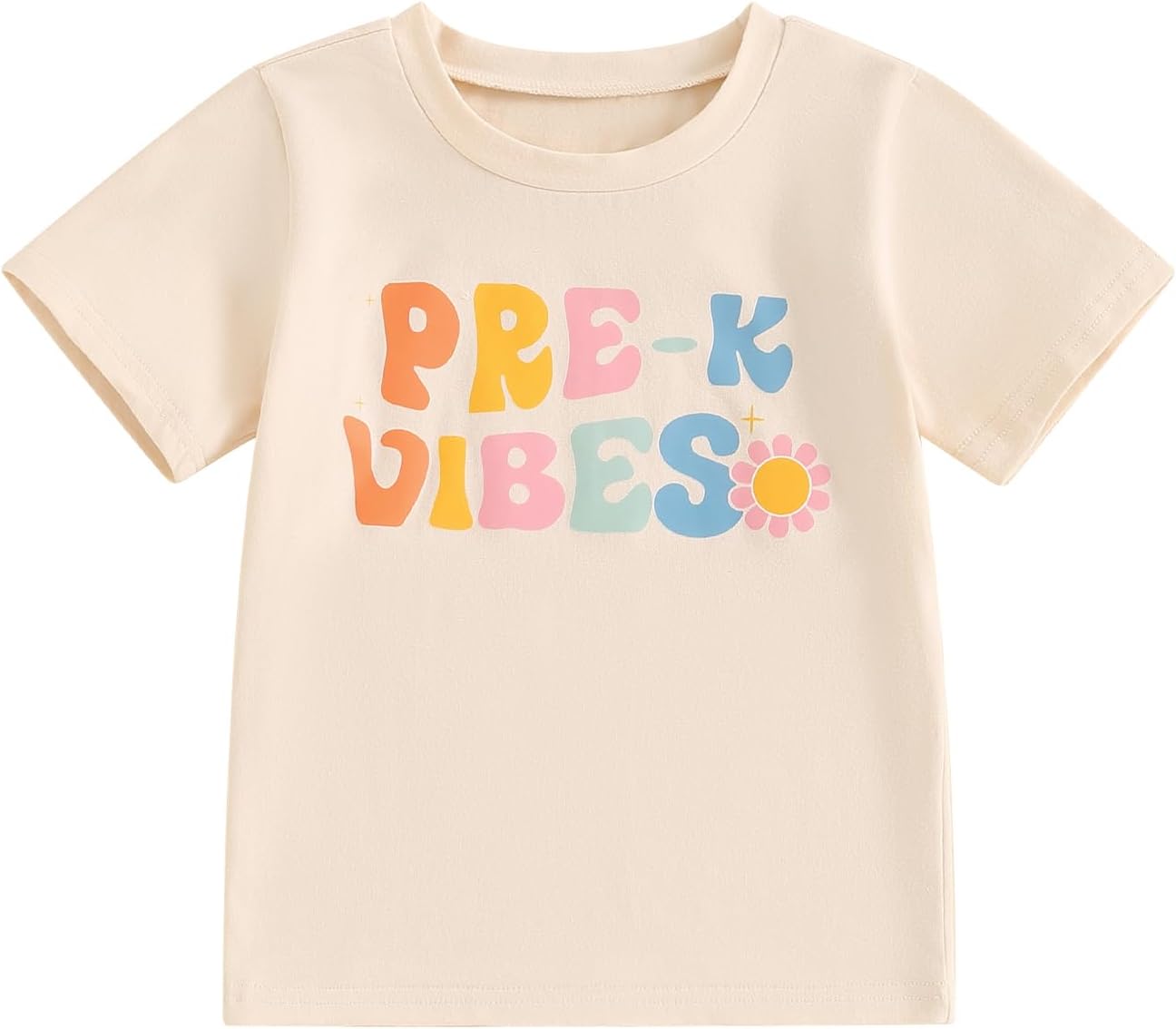 Toddler Baby Girl Back to School Outfit Kindergarten Pre K First Grade Short Sleeve T-Shirt First Day of School Tops