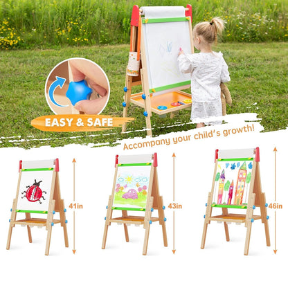Easel for Kids with 2 Drawing Paper Roll