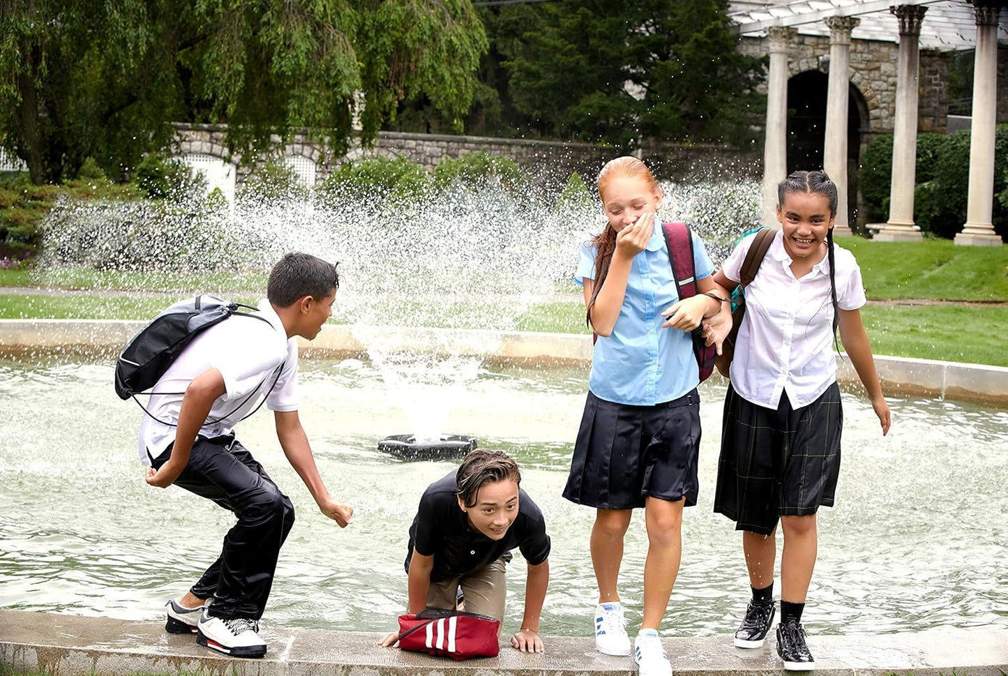 Girls' Adjustable Waist Pleated-Front Two-Tab Scooter