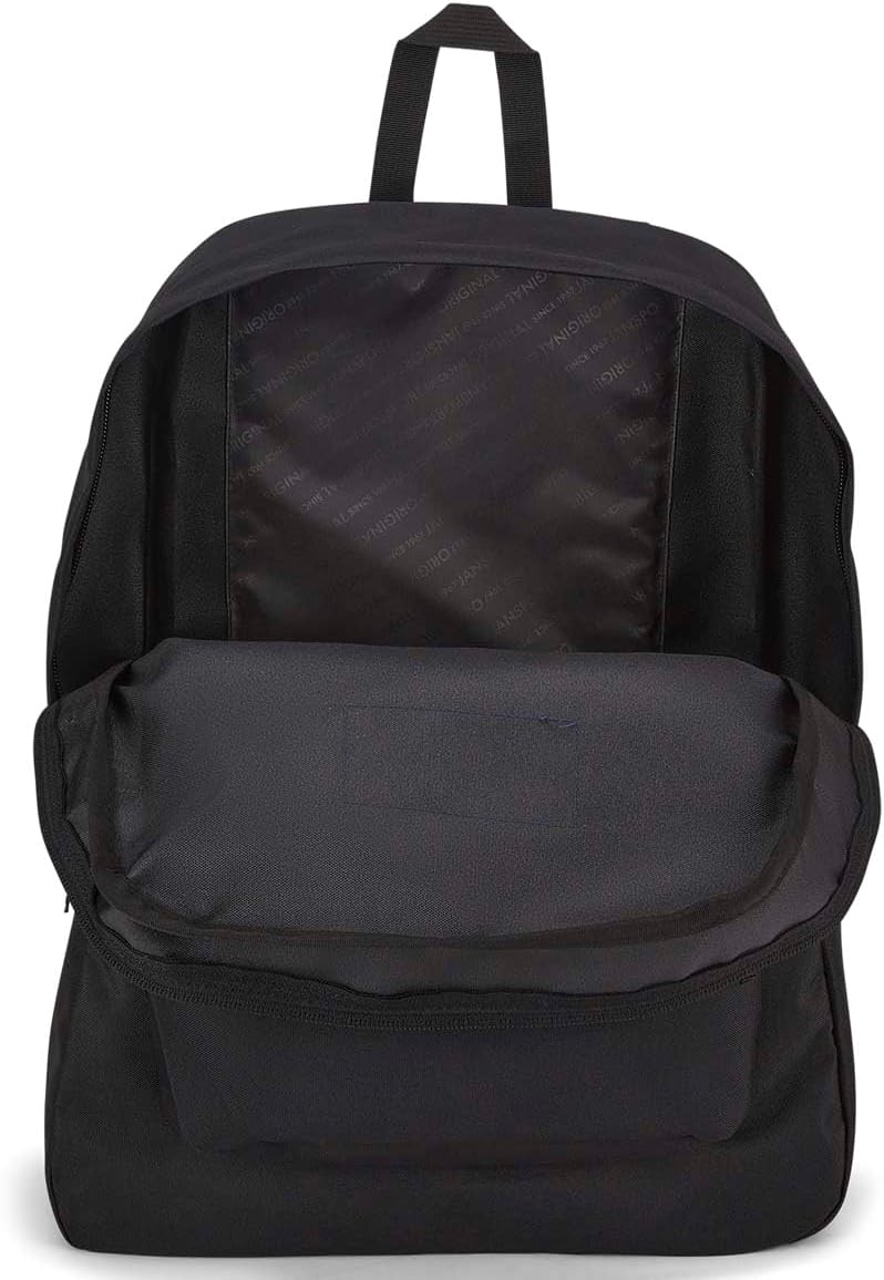 Superbreak One Backpacks - Durable, Lightweight Bookbag with 1 Main Compartment, Front Utility Pocket with Built-In Organizer - Premium Backpack, Black