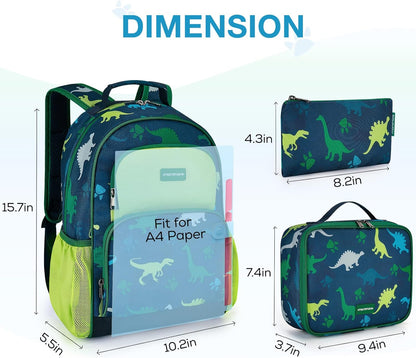 Kids Backpack for Boys Girls Preschool Kindergarten Backpacks Lightweight Elementary School Bookbag with Lunch Box