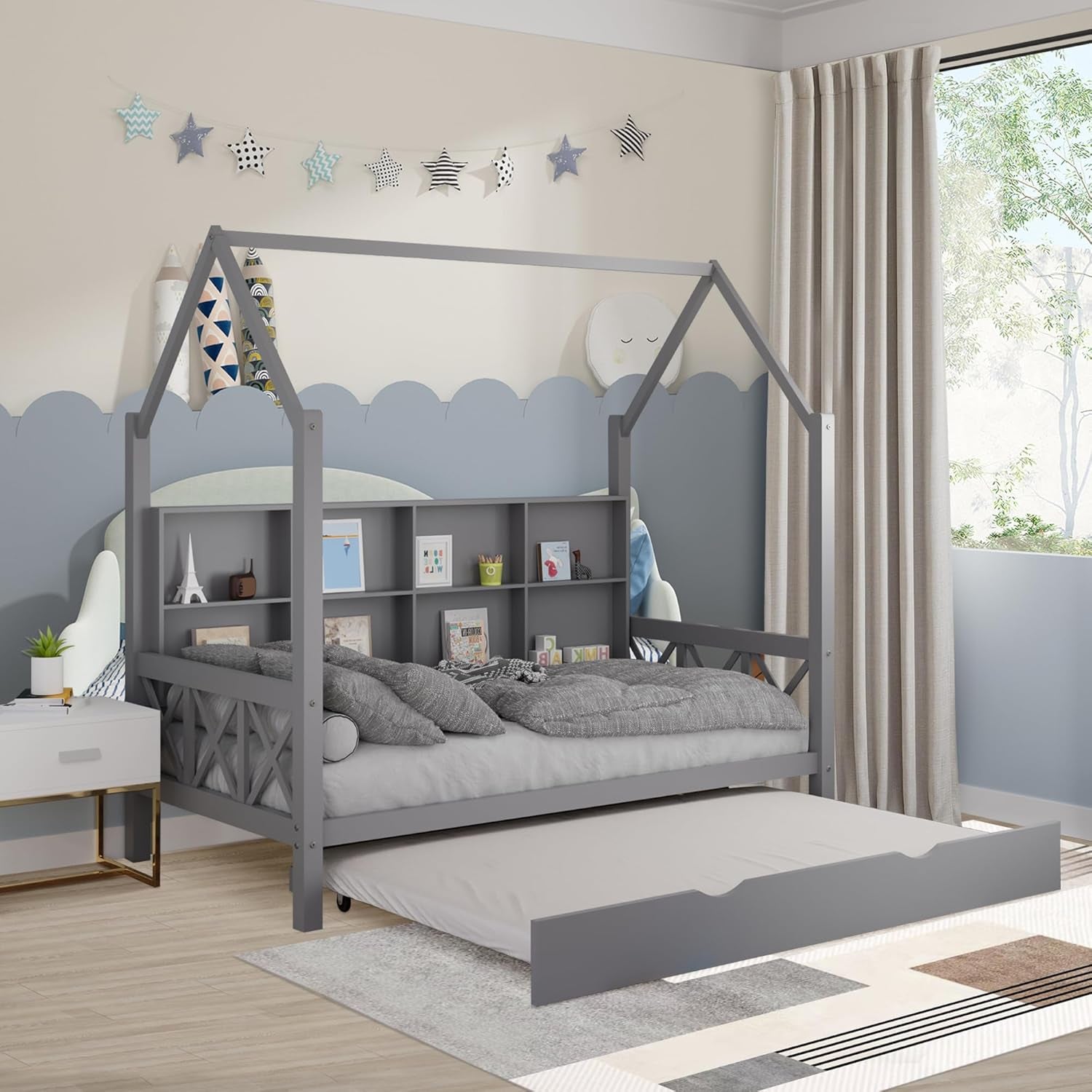 Twin House Bed with Roof