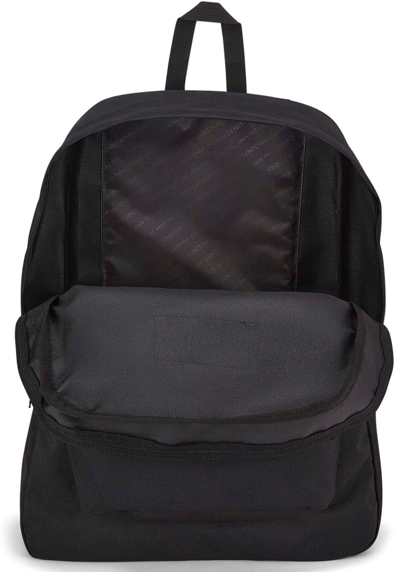 Superbreak One Backpacks - Durable, Lightweight Bookbag with 1 Main Compartment, Front Utility Pocket with Built-In Organizer - Premium Backpack, Black
