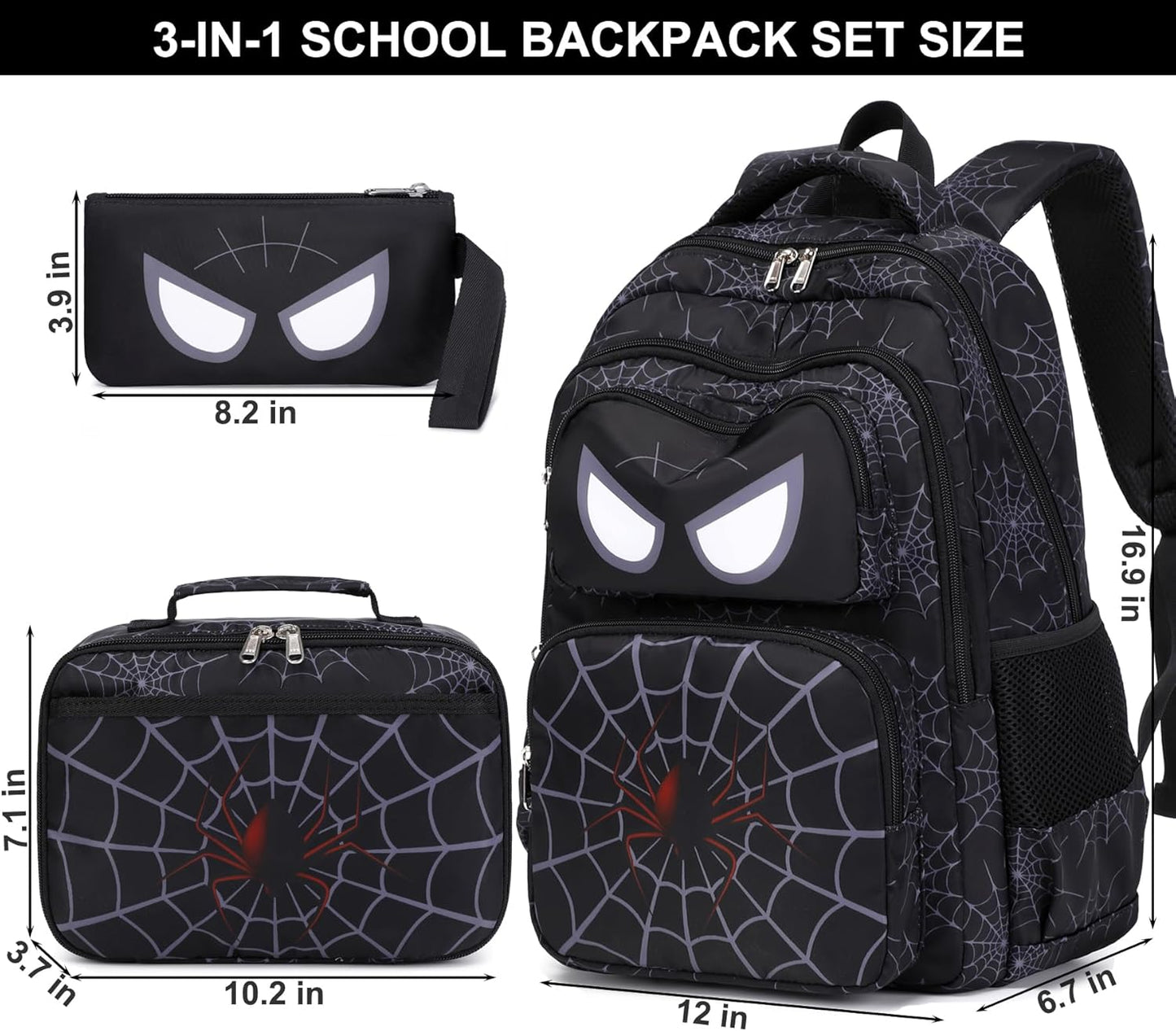 School Backpack for Kids, Kids Backpack with Lunch Box, Elementary Children'S School Bag Travel Back Pack