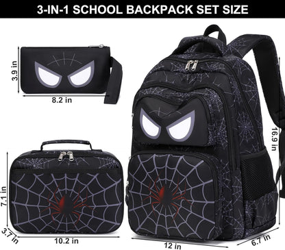 School Backpack for Kids, Kids Backpack with Lunch Box, Elementary Children'S School Bag Travel Back Pack