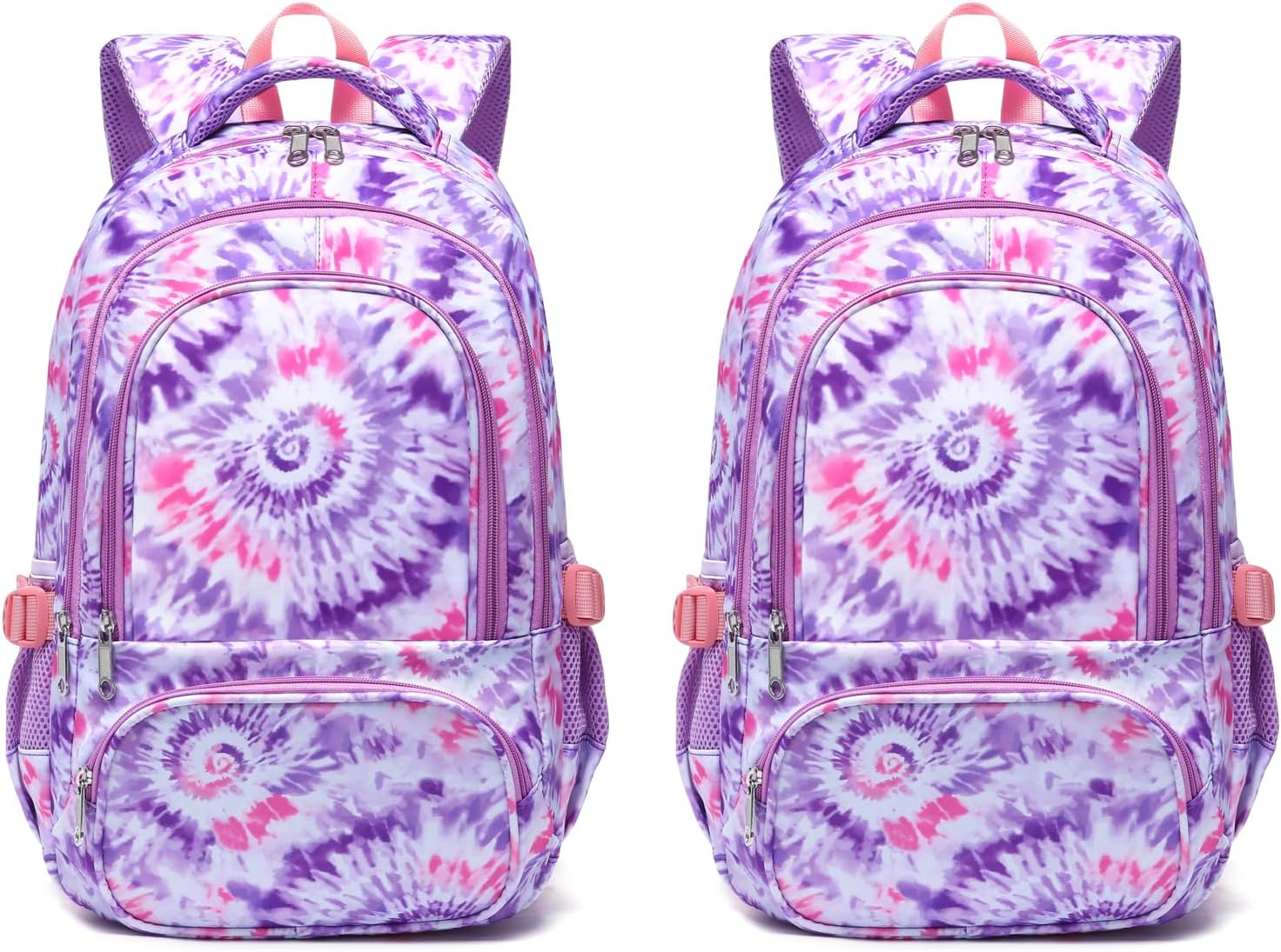 Kids Backpack for Girls Elementary Primary Middle School Bag for Aged 8-10 for Teens Childs Bookbag Back to School Bag Mochilas Escolares Para Niñas De 7 8 9 10 Tie-Dye Purple