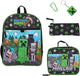 Minecraft Adventure Mode 5-Piece Backpack Set (Little Big Kid), Green, One Size