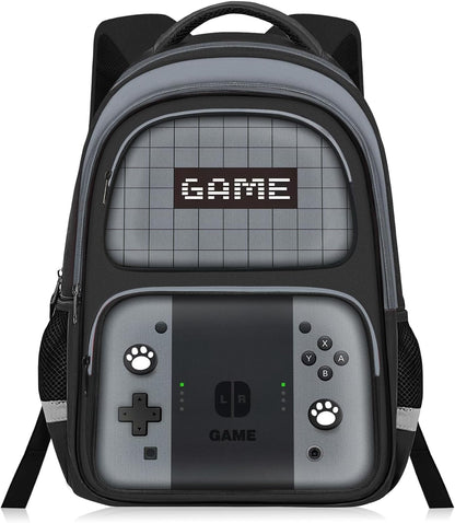 Kids Backpack for Boys，Gamer Boys Backpack for Children Teens Elementary Middle School, 17″ Students Bookbag