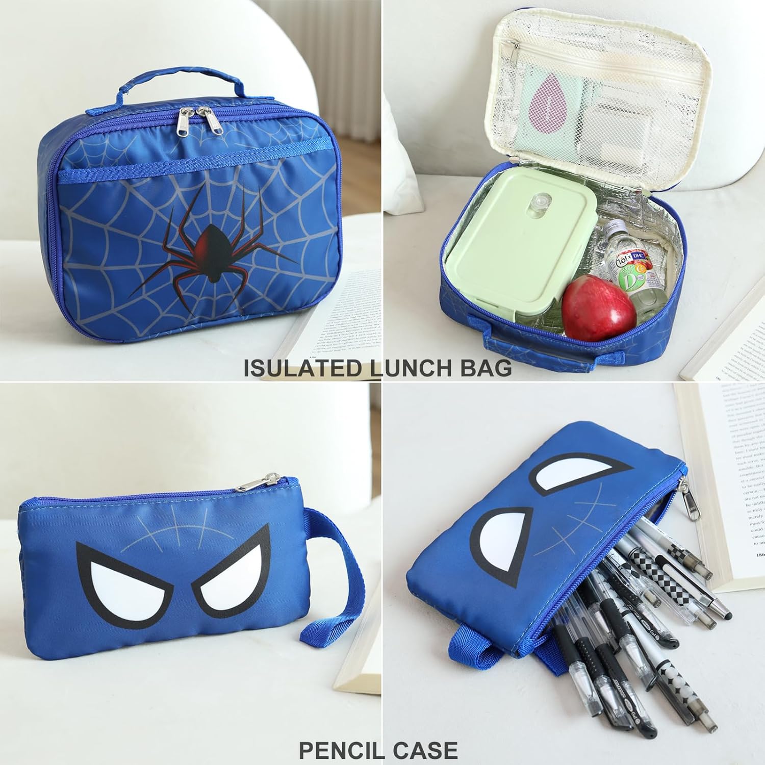 School Backpack for Kids, Kids Backpack with Lunch Box, Elementary Children'S School Bag Travel Back Pack