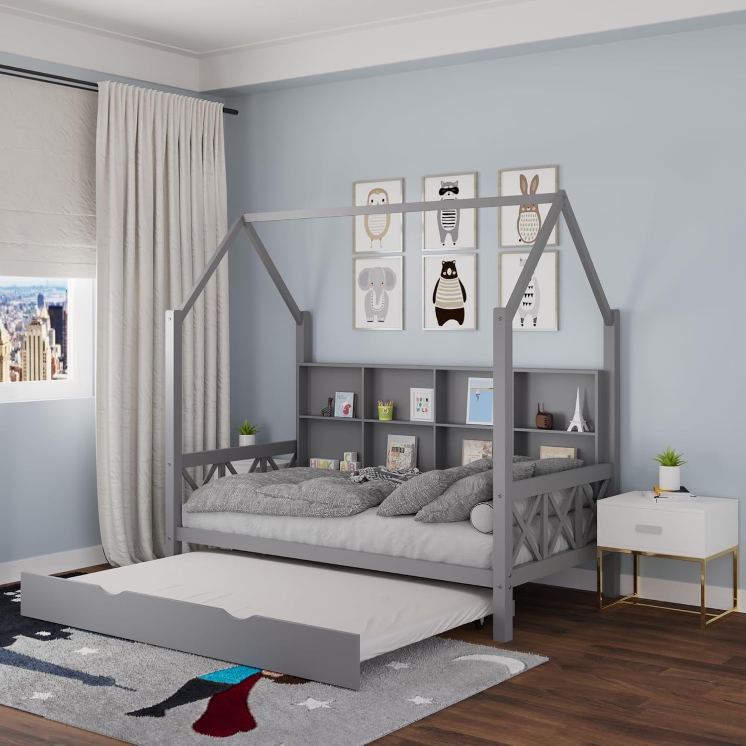 Twin House Bed with Roof