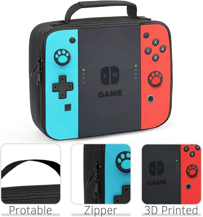 Insulated Lunch Box for Boys Girls, Game Lunch Bag for School Work Office Travel Picnic Hiking Beach, Waterproof Leakproof Portable Fits Most Bento Boxes