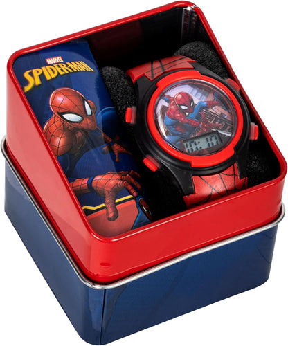 Marvel Spider-Man Kids Watches – Digital Display, Interactive Features, Adjustable Strap, Vibrant Spider-Man Graphics, Durable for Active Kids
