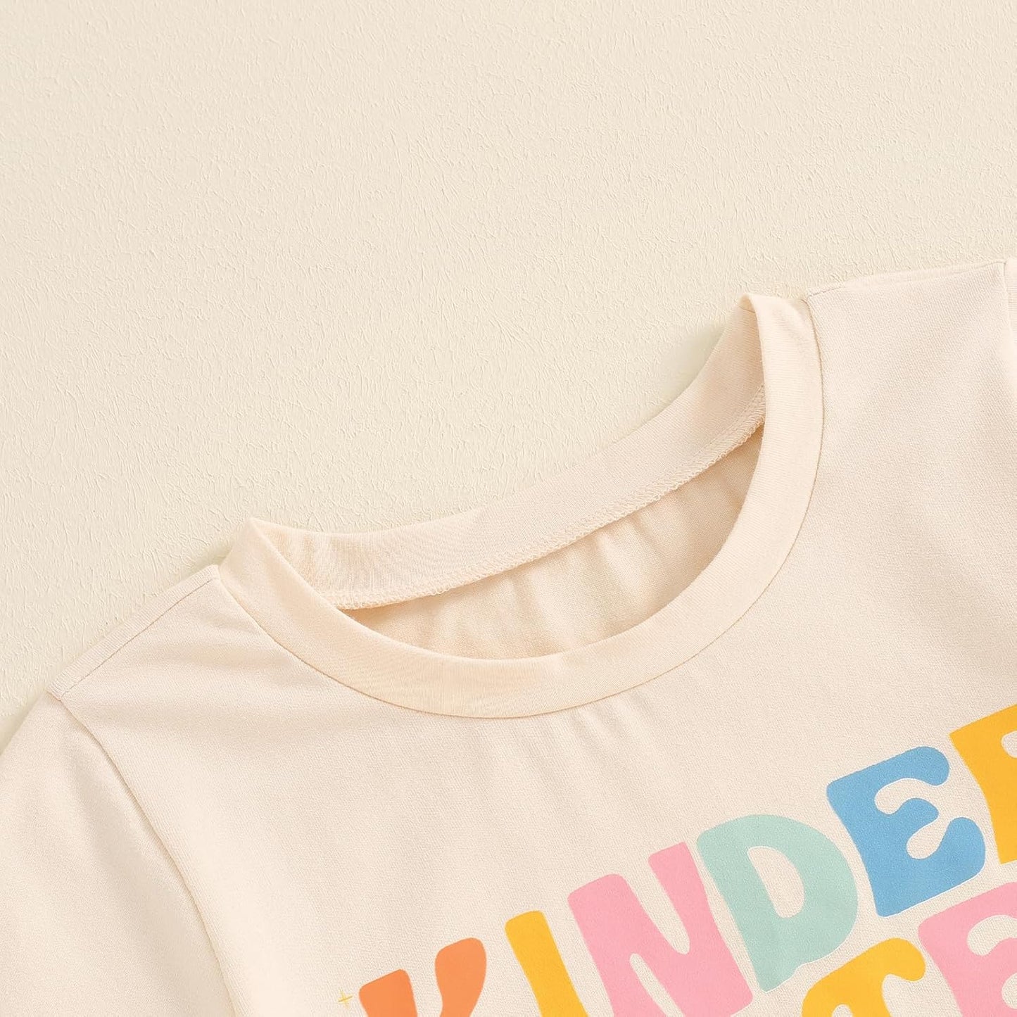 Toddler Baby Girl Back to School Outfit Kindergarten Pre K First Grade Short Sleeve T-Shirt First Day of School Tops