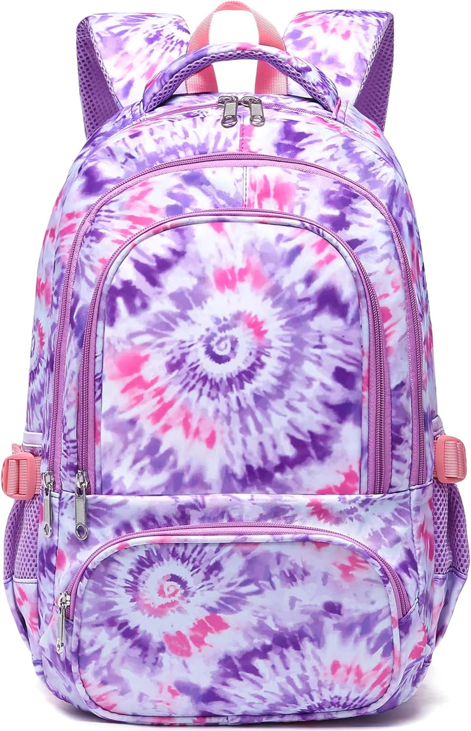 Kids Backpack for Girls Elementary Primary Middle School Bag for Aged 8-10 for Teens Childs Bookbag Back to School Bag Mochilas Escolares Para Niñas De 7 8 9 10 Tie-Dye Purple