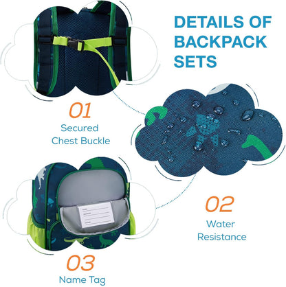 Kids Backpack for Boys Girls Preschool Kindergarten Backpacks Lightweight Elementary School Bookbag with Lunch Box