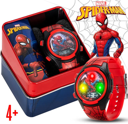 Marvel Spider-Man Kids Watches – Digital Display, Interactive Features, Adjustable Strap, Vibrant Spider-Man Graphics, Durable for Active Kids