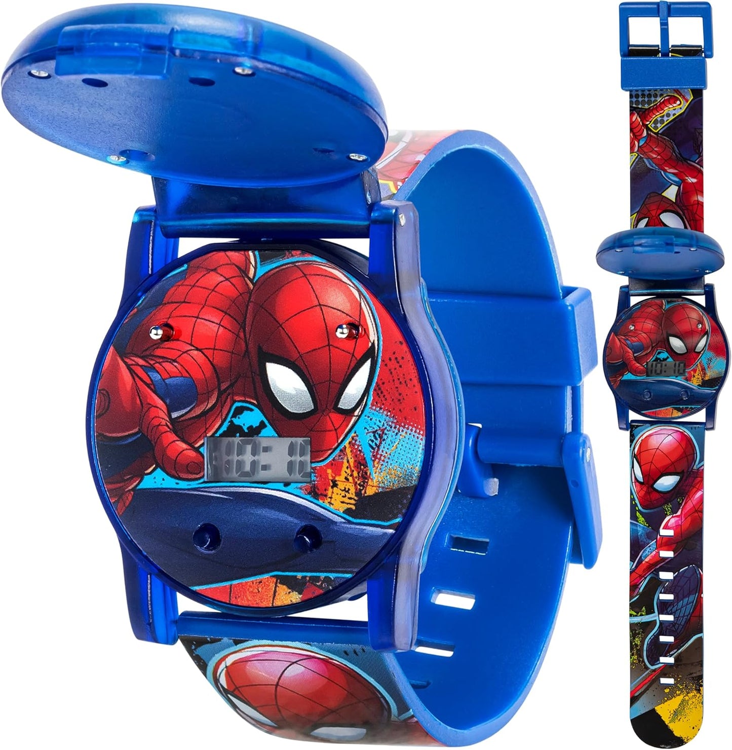 Marvel Spider-Man Kids Watches – Digital Display, Interactive Features, Adjustable Strap, Vibrant Spider-Man Graphics, Durable for Active Kids