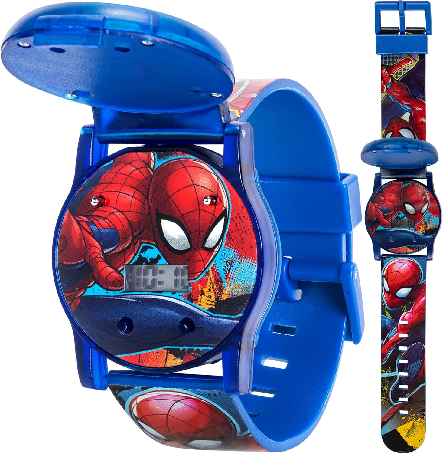 Marvel Spider-Man Kids Watches – Digital Display, Interactive Features, Adjustable Strap, Vibrant Spider-Man Graphics, Durable for Active Kids