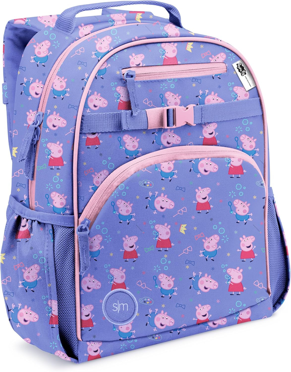 Medium Disney Toddler Backpack for School Girls and Boys | Kindergarten Elementary Kids Backpack | Fletcher Collection | Kids - 15" Tall | Princess Rainbows