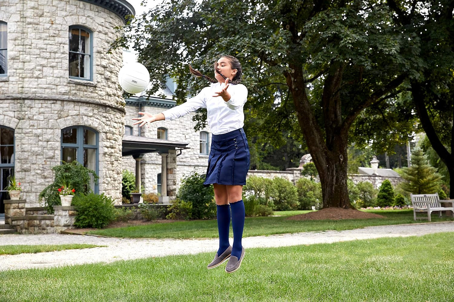 Girls' Adjustable Waist Pleated-Front Two-Tab Scooter