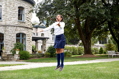 Girls' Adjustable Waist Pleated-Front Two-Tab Scooter