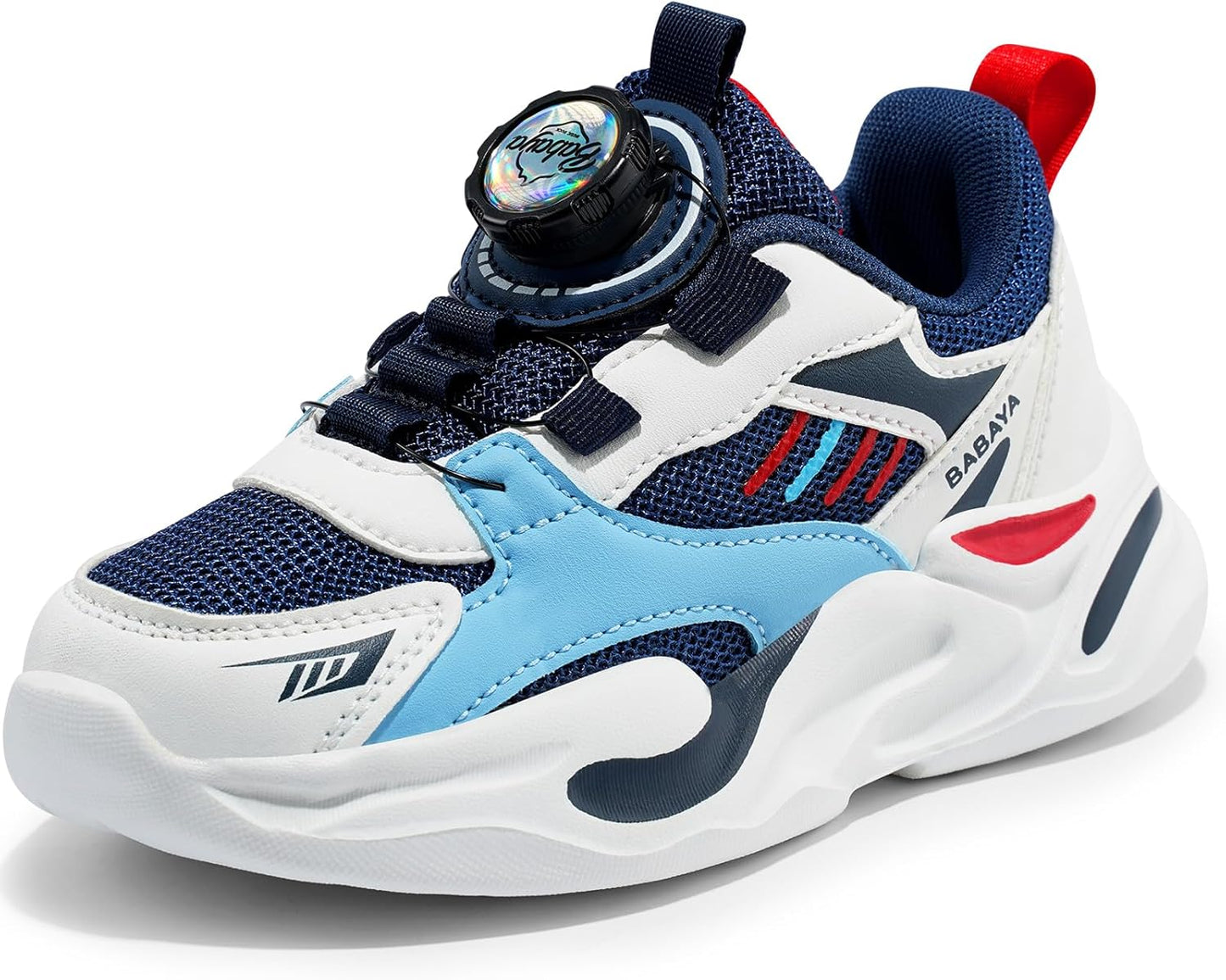 Girls Boys Shoes Kids Running Tennis Rotate Buckle Fashion Sneakers Lightweight Breathable Athletic Outdoor Shoes