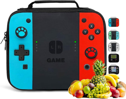 Insulated Lunch Box for Boys Girls, Game Lunch Bag for School Work Office Travel Picnic Hiking Beach, Waterproof Leakproof Portable Fits Most Bento Boxes