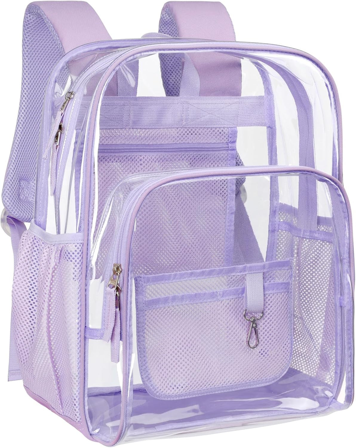 Clear Backpack - 17 Inch Heavy Duty Clear Backpacks for School, Large Transparent Bookbag for Students (Age 12+)