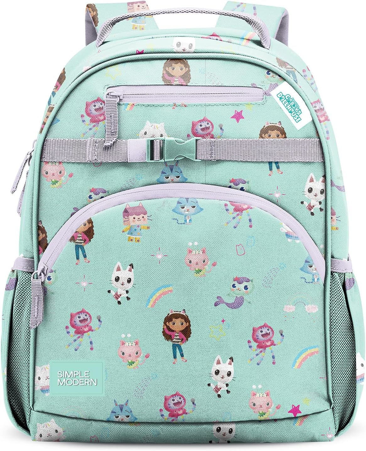 Medium Disney Toddler Backpack for School Girls and Boys | Kindergarten Elementary Kids Backpack | Fletcher Collection | Kids - 15" Tall | Princess Rainbows