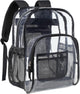 Clear Backpack - 17 Inch Heavy Duty Clear Backpacks for School, Large Transparent Bookbag for Students (Age 12+)