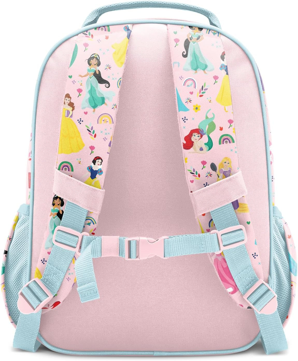 Medium Disney Toddler Backpack for School Girls and Boys | Kindergarten Elementary Kids Backpack | Fletcher Collection | Kids - 15" Tall | Princess Rainbows