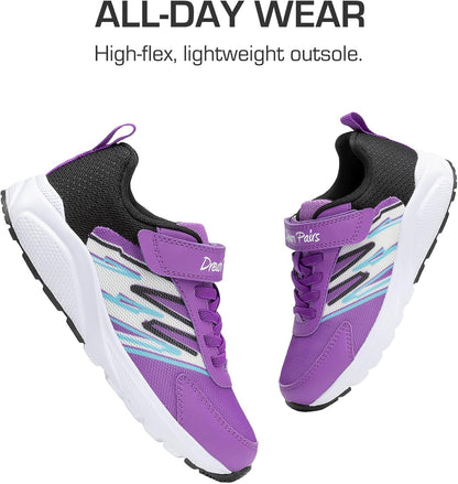 Boys Girls Shoes Kids Tennis Running Athletic School Gym Breathable Lightweight Sneakers for Little/Big Kid