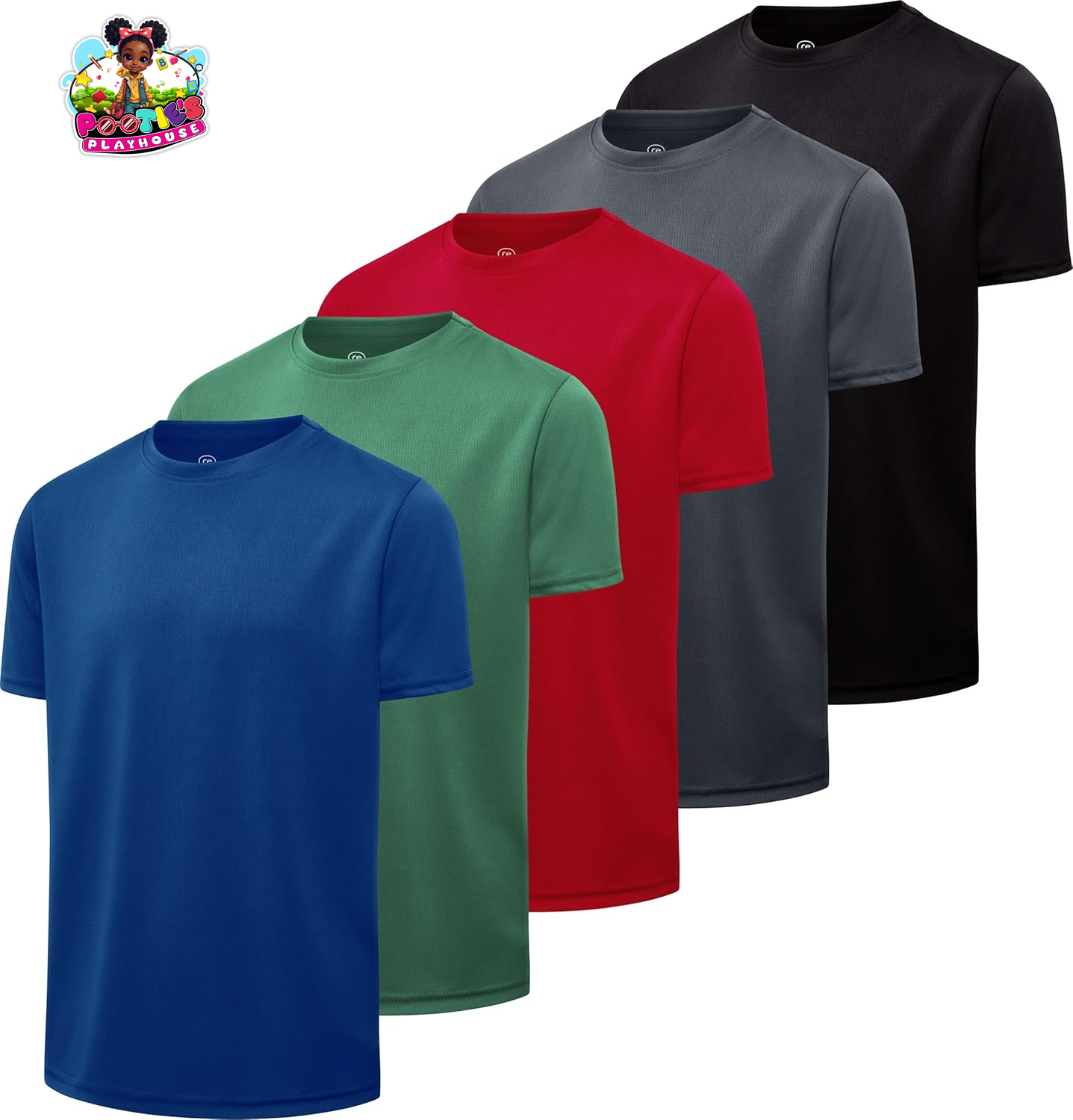 Boys 5-Pack Active Performance Tees