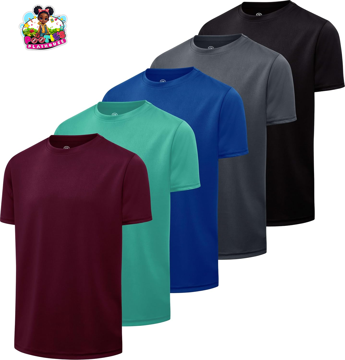 Boys 5-Pack Active Performance Tees