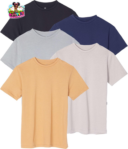 Boys 5-Pack Cotton Crew Neck T-Shirts