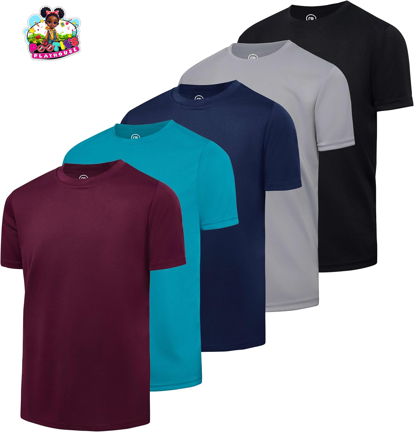 Boys 5-Pack Active Performance Tees